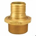 Dixon Scovill Style Permanent Coupling, 1 in Nominal, Male NST, Brass, Domestic H5212NST